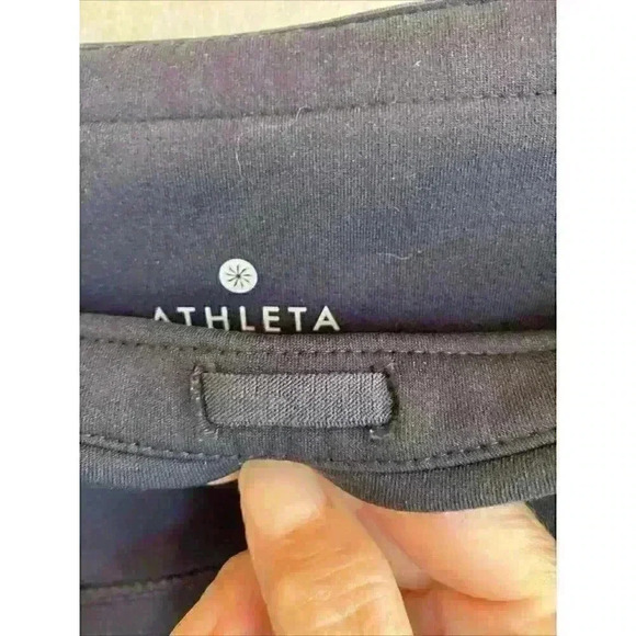 Athleta Navy Street To Summit Fleece Lined Leggings Reflective Side Trim, XSmall - Picture 4 of 9